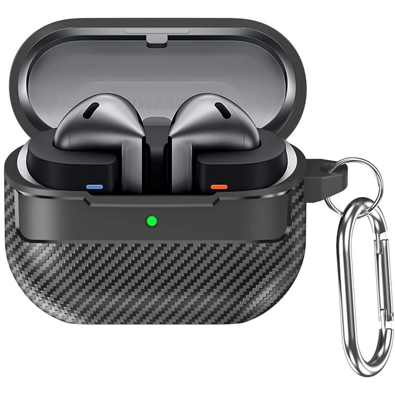 کاور مسیر مدل GXY Carbon Fiber مناسب برای کیس هدفون بی سیم سامسونگ Galaxy Buds 3  3 Pro به همراه آویز