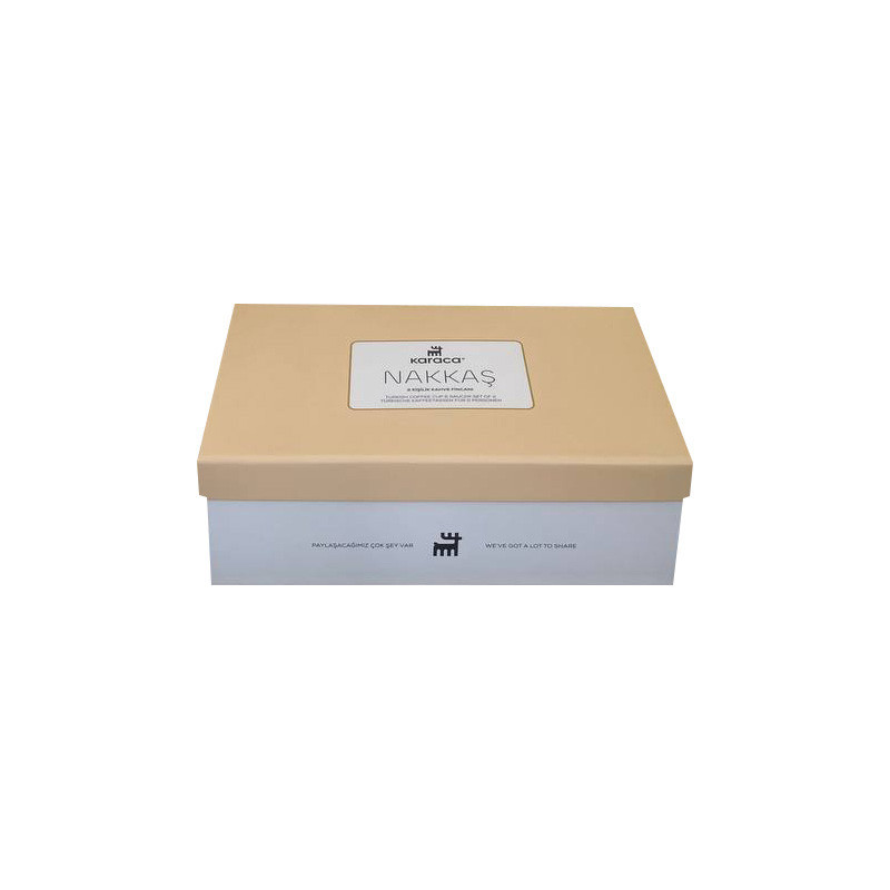 سرویس قهوه خوری 4 پارچه کاراجا مدل nakkas beyaz