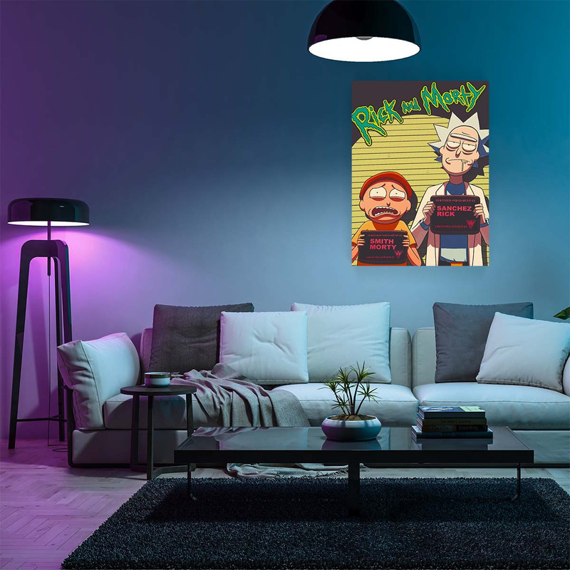 تابلو شاسی مدل Rick and Morty کد S-5046