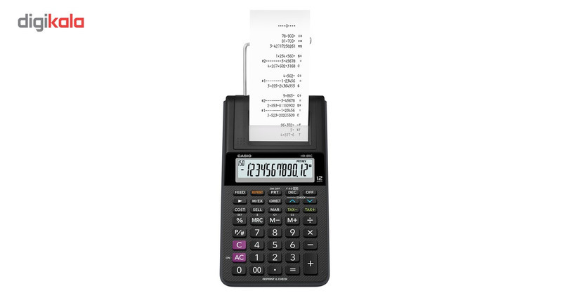 ماشین حساب کاسیو مدل HR-8RC-BK