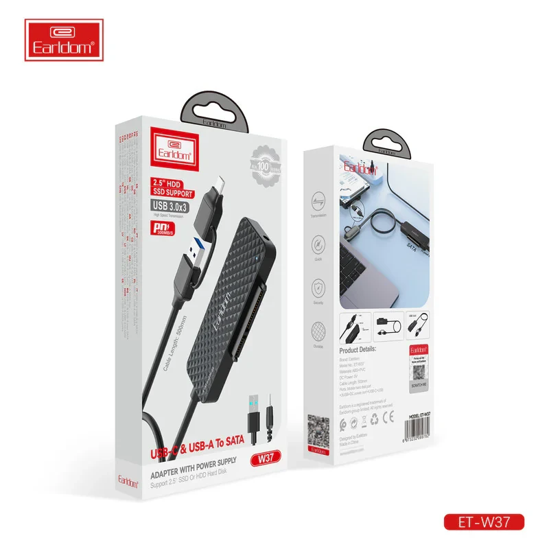مبدل USB  USB-C به SATA  هاب USB3 ارلدام مدل W37