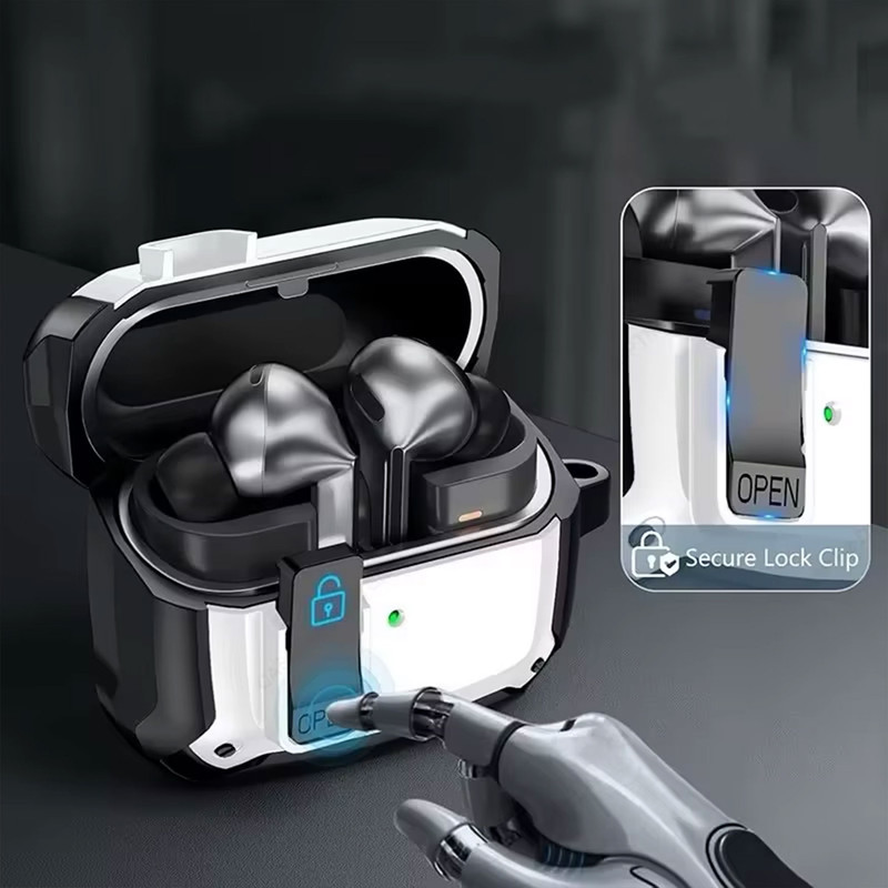 کاور کینگدام مدل Eggshell Carbon OPN Lock مناسب برای کیس هدفون بی سیم سامسونگ Galaxy Buds 3  3 Pro