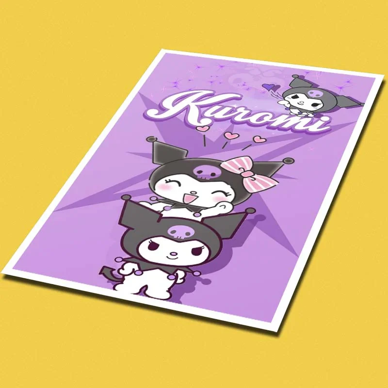 پوستر کارنيکا طرح مای ملودی و کورومی My Melody & Kuromi کد 37971 مجموعه 8 عددی