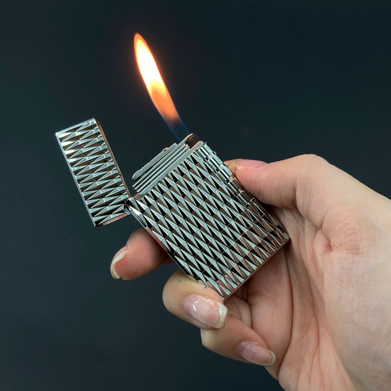 فندک مدل سنگ بغل طرح حصیری کد DKD-1453