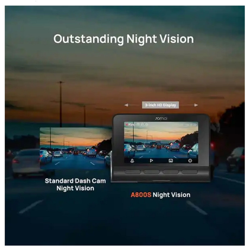 دوربین فیلم برداری سوِنتی می مدل 70mai Dual Dash Cam A800s + Rear Cam (RC06)