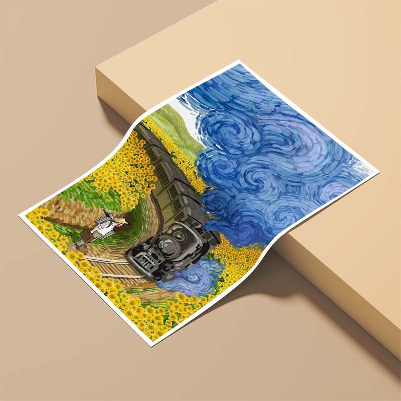 پوستر کارنيکا طرح فانتزی ون‌گوگ Van Gogh Fantasy کد 75480 مجموعه 8 عددی