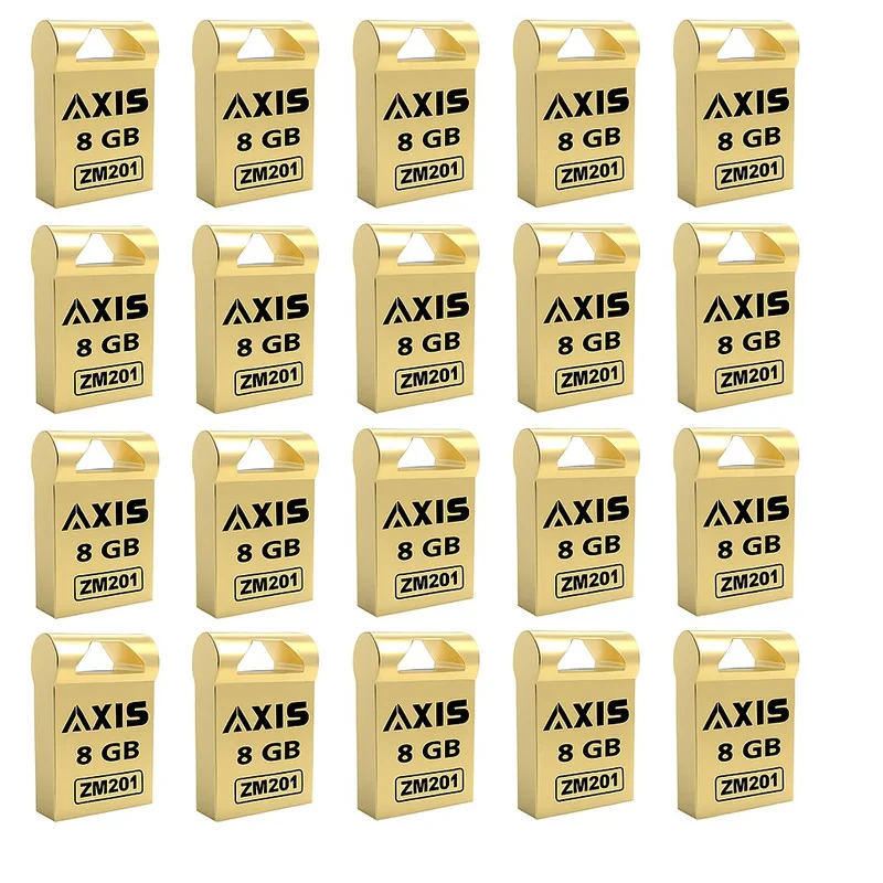 فلش مموری اکسیس مدل ZM201 ظرفیت ۸ گیگابایت با رابط USB 2.0 بسته 20 عددی