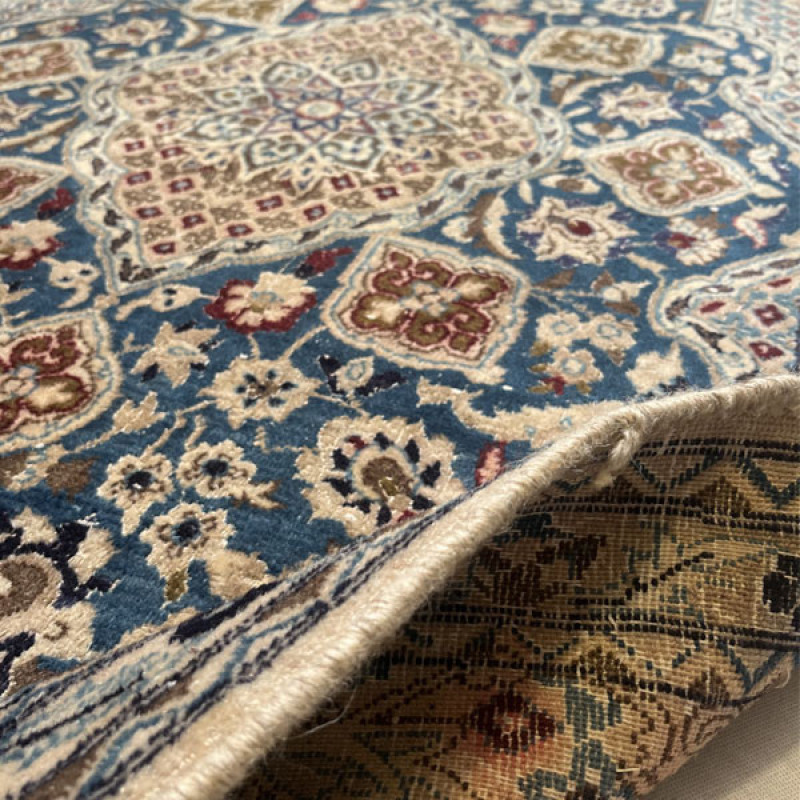 کلاژ کناره دستباف 2 متری مدل فارس کد Nkpa.ha.f77 زمینه کرم