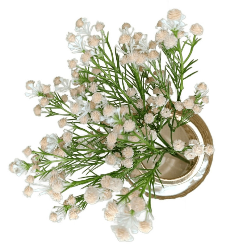 گل مصنوعی ژیپسوفیلا کد 02، پلاستیکی، ابعاد 20×20×34 سانتی‌متر، وزن 50 گرم