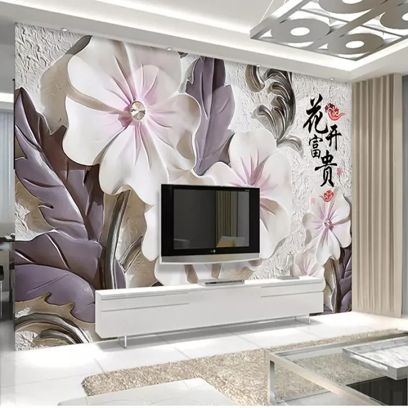 پوستر دیواری سه بعدی مدل گل برجسته DRVF1291
