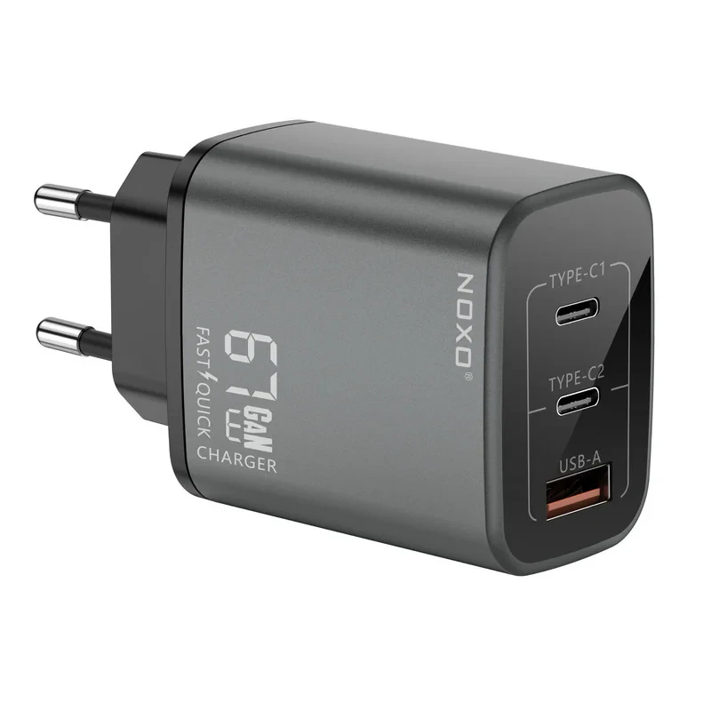 شارژر دیواری 67 وات سه پورت نوکسو مدل CHN-P-2