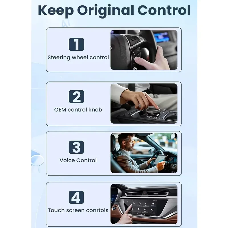 کارپلی و اندروید اتو مدل Wireless P7794 CarplayAndroid Auto به همراه مبدل USB به USB-C