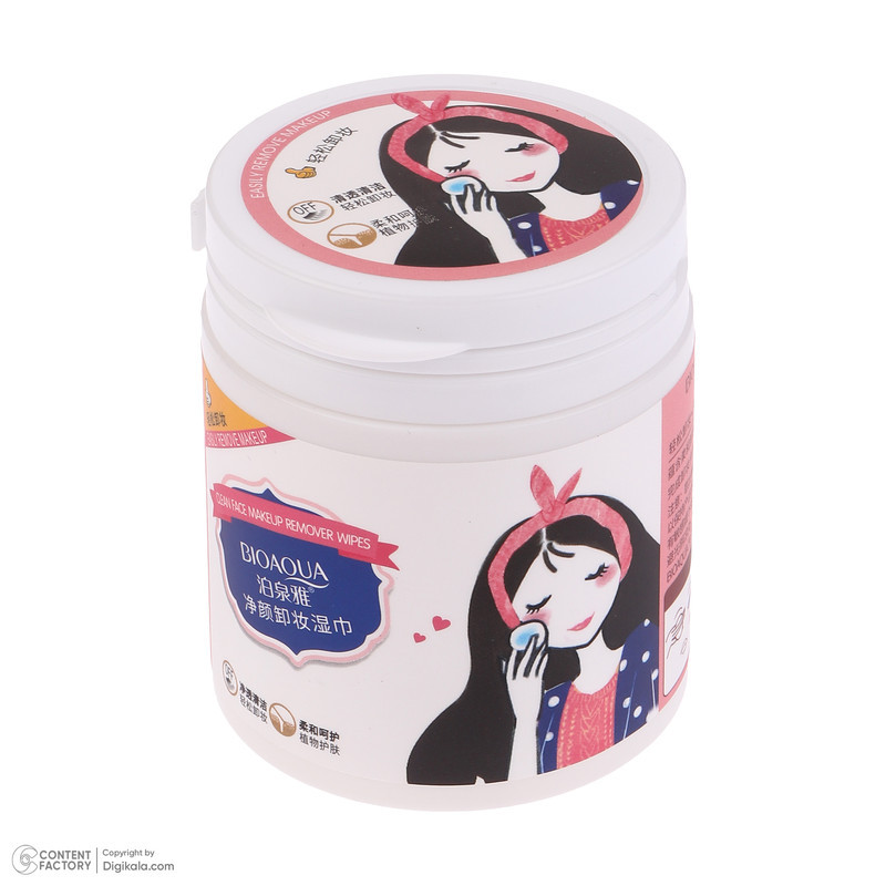 دستمال مرطوب بی آکوا مدل Makeup Remover بسته 50 عددی