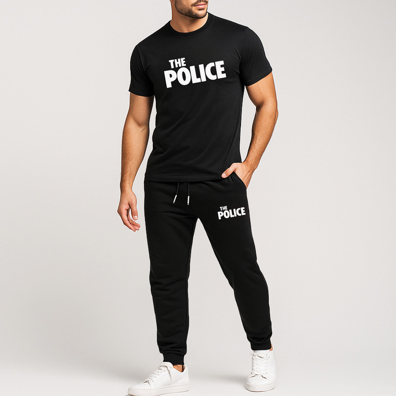 ست تیشرت و شلوار مردانه طرح police کد 0062