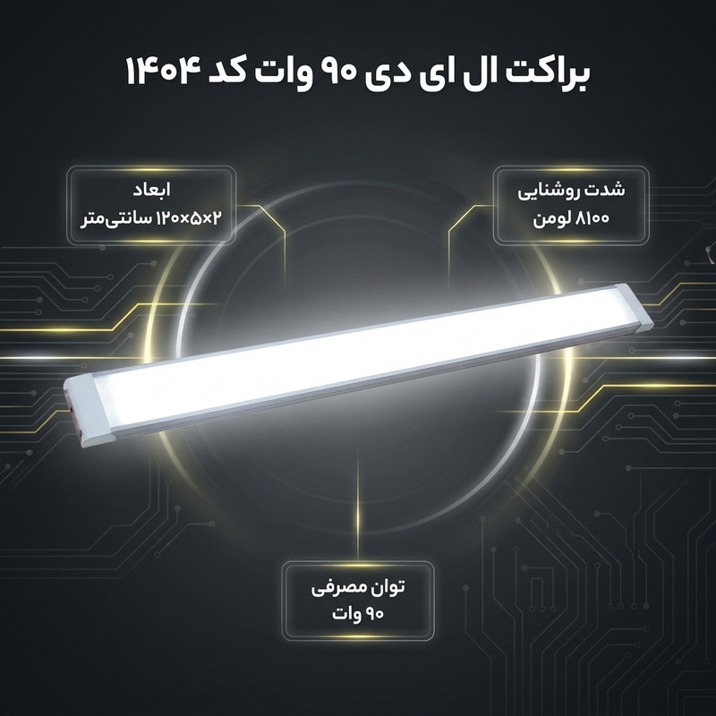 براکت ال ای دی 90 وات کد 1404بسته 10 عددی