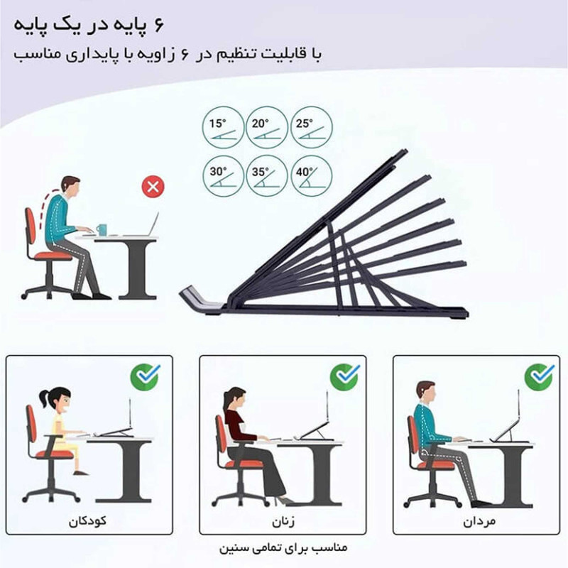 پایه نگهدارنده لپ تاپ ارگو مدل WLB011