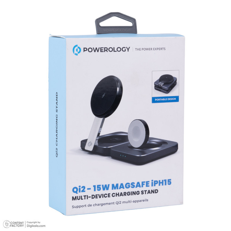 شارژر بی‌سیم 15 وات پاورولوجی مدل PWCUQC027 Multi-Device Charging Stand