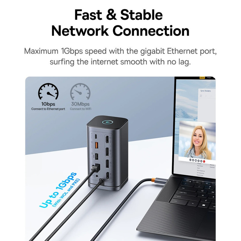 هاب 11 پورت USB-C بیسوس مدل BS-OH137  Spacemate Series