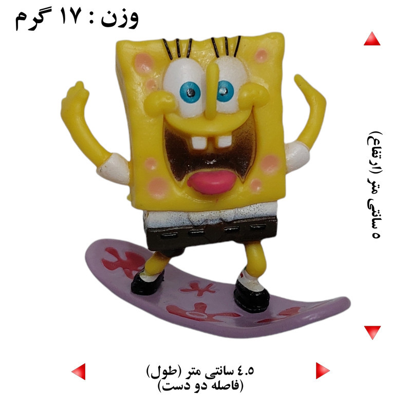 فیگور مدل باب اسفنجی کد 8-2BAB مجموعه 8 عددی