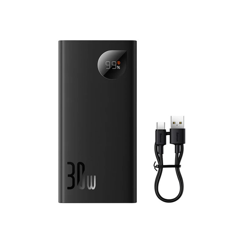 پاوربانک باسئوس مدل PPAD040101-30w ظرفیت 10000 میلی آمپر ساعت