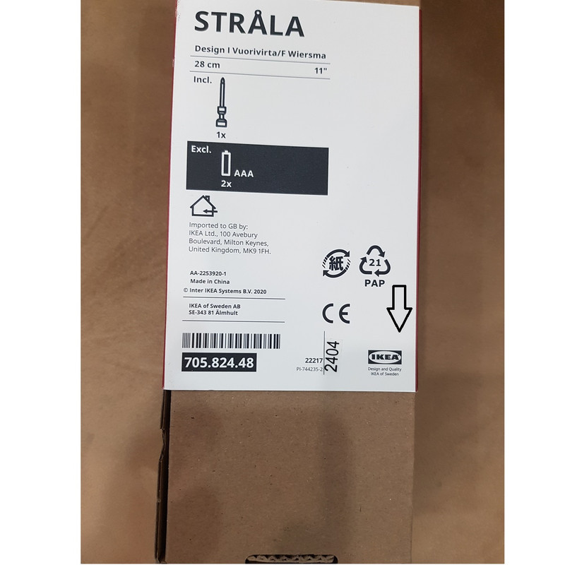 جاشمعی ایکیا مدل STRÅLA کد 705.824.48 به همراه شمع ال ای دی