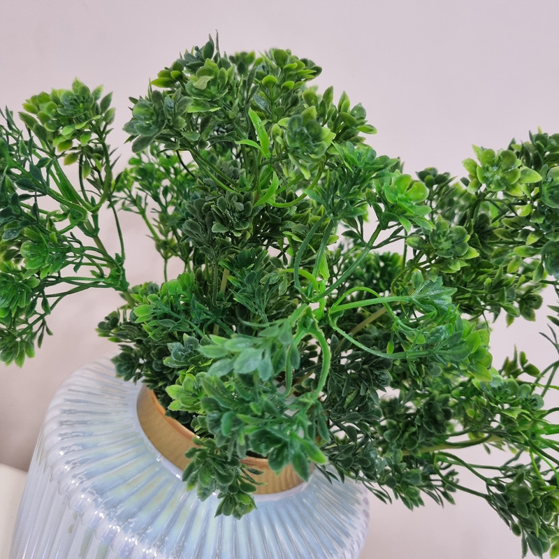 گل مصنوعی بوته زیره 5 شاخه ارتفاع 35 سانتی‌متر ابعاد 15×15×35 سانتی‌متر وزن 40 گرم