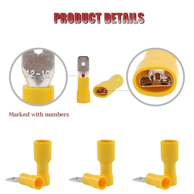 سرسیم نری و مادگی ده ده الکتریک گروپ مدل فیشی کولری کد FDFD1.5-2.5-6 بسته 50 عددی