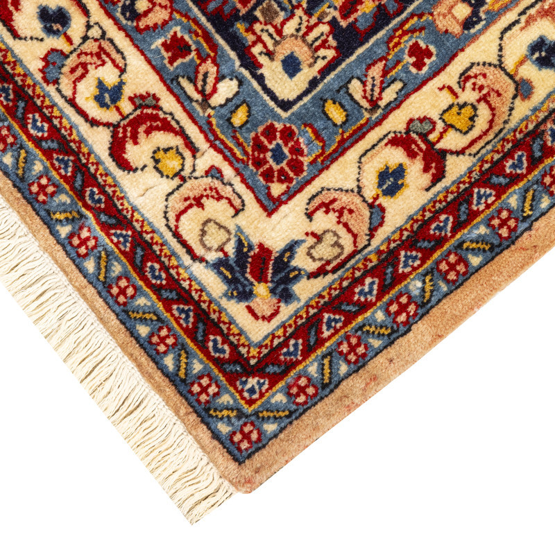 فرش دستبافت نیم متری طرح ساروق کد 45P581 زمینه لاکی