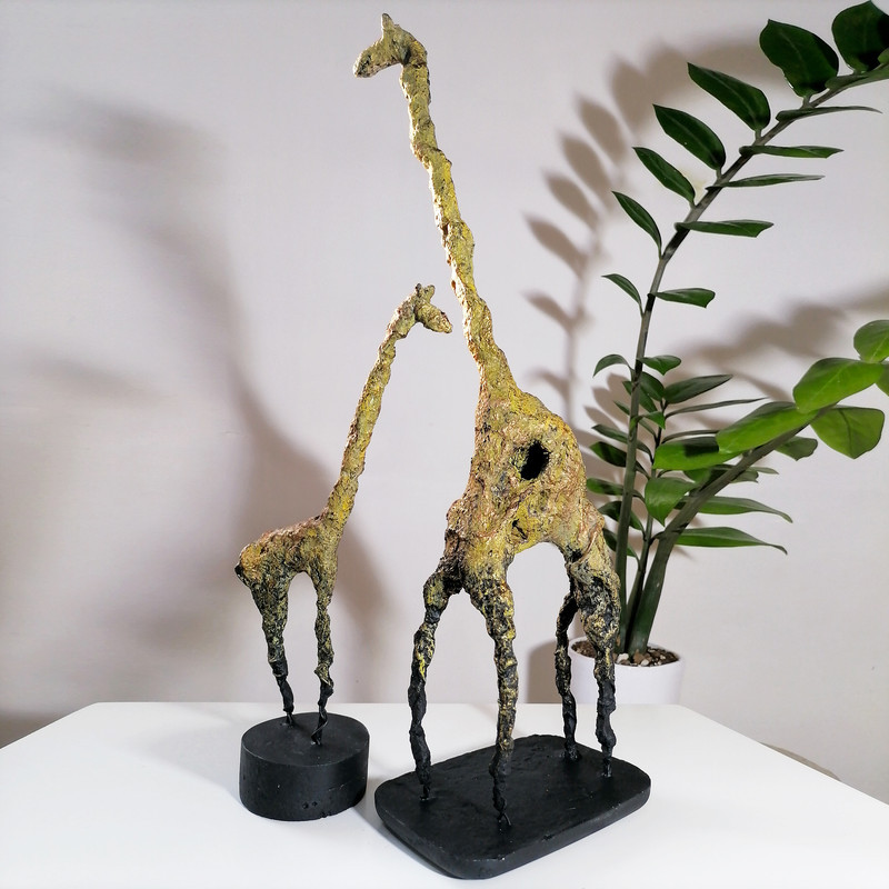 مجسمه مدل زرافه مومیایی مجموعه دو عددی