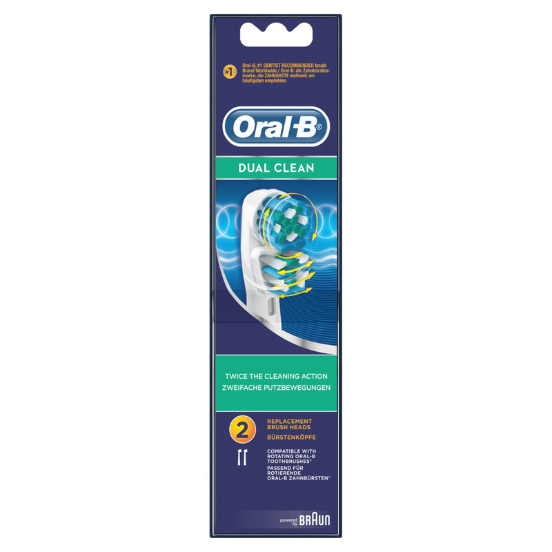 سری یدک مسواک برقی اورال-بی مدل DUAL CLEAN بسته 2 عددی