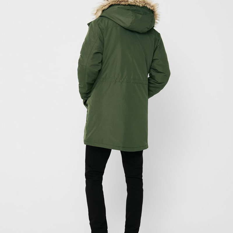 کاپشن مردانه اونلی اند سانز مدل LONG PARKA 002