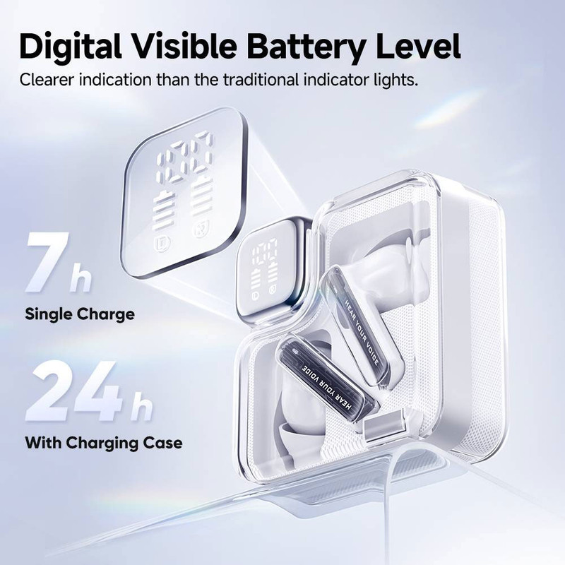 هدفون بلوتوثی کیو سی وای مدل MeloBuds Neo بدون قابلیت نویز کنسلینگ، درگاه شارژ USB Type-C، مقاوم در برابر رطوبت و عرق با استاندارد IPX5