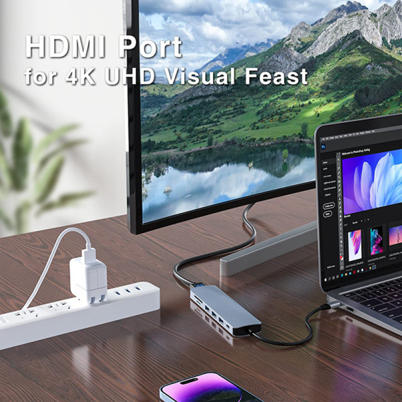 هاب 7 پورت USB-C مدل HB036