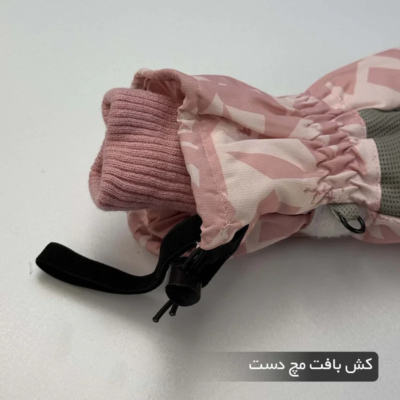 دستکش اسکی اسکینگ مدل دو پوش کد 1967 مناسب برای خانم‌ها