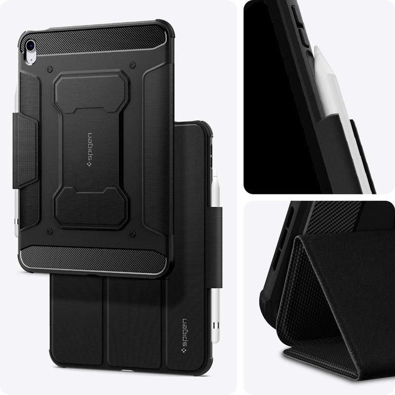 کیف کلاسوری اسپیگن مدل Rugged Armor Pro مناسب برای تبلت اپل iPad 11th A16 2025  10th 2022 11 Inch and 10.9