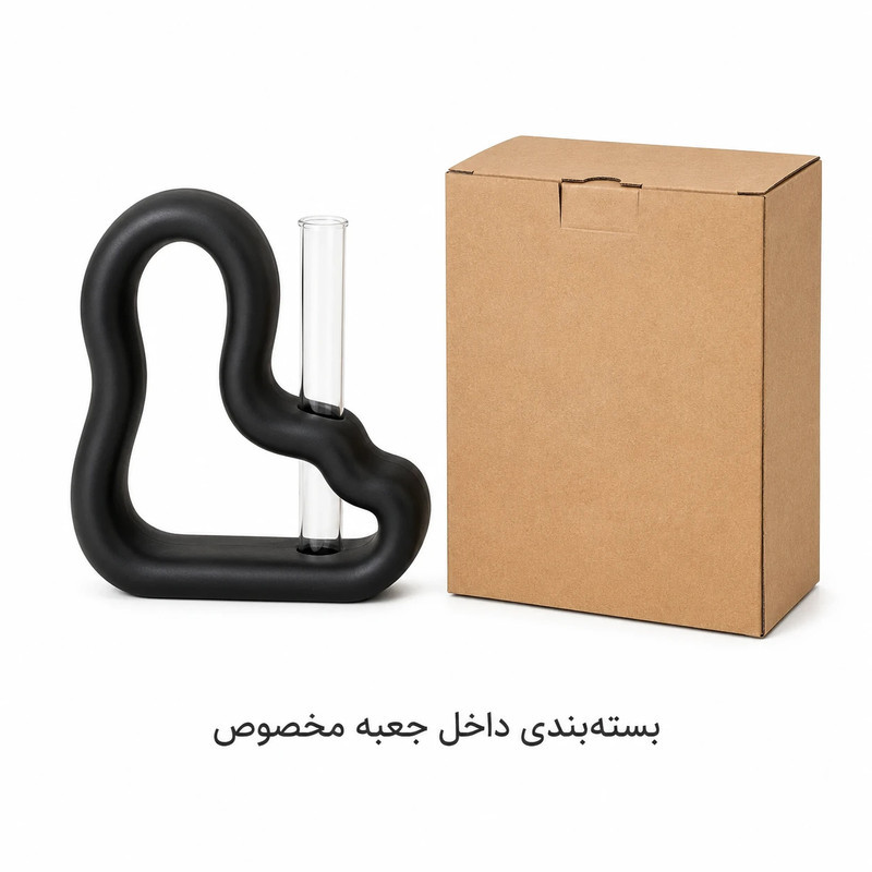 گلدان دکوری مدل دفرمه طرح مینیمال