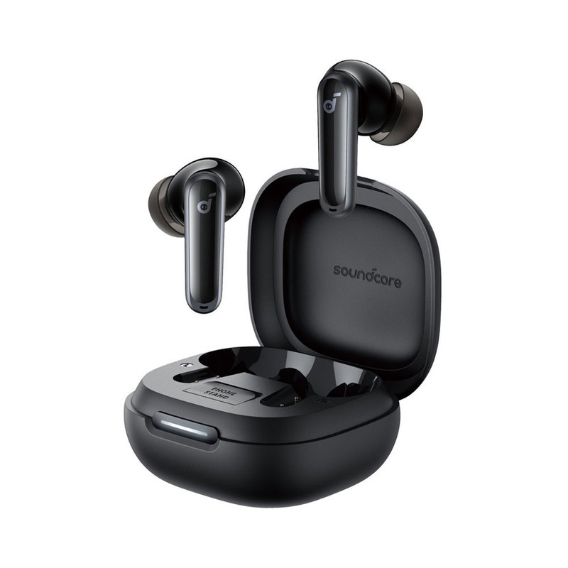 هدفون بلوتوثی انکر مدل Soundcore P40i با نویز کنسلینگ فعال (ANC)، نویز کنسلینگ (ENC)، درگاه شارژ USB Type-C، دارای 6 میکروفون داخلی با بهره‌گیری از هوش مصنوعی، پشتیبانی از فرمان لمسی، مقاوم در برابر آب