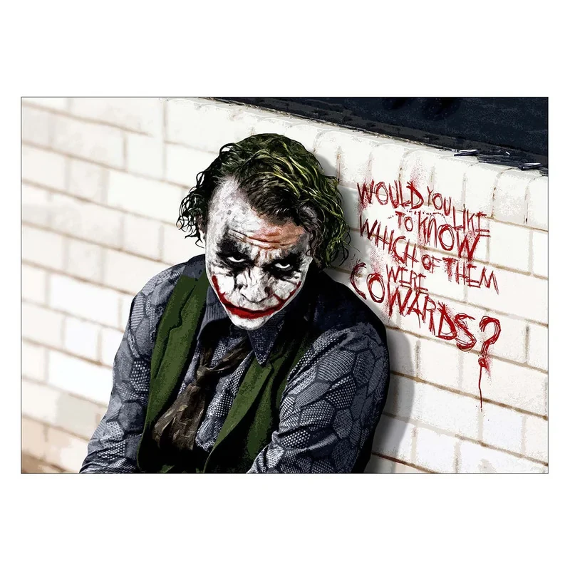 تابلو شاسی ونسونی طرح Joker Cowards سایز 50 × 70