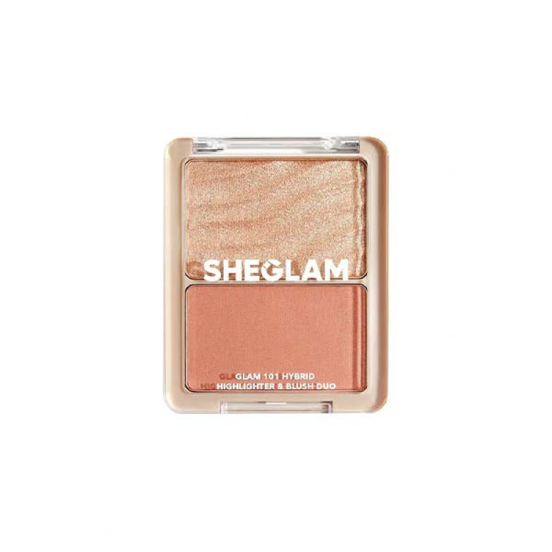 پالت هایلایتر و رژگونه شیگلم مدل Glam Hybrid شماره 101