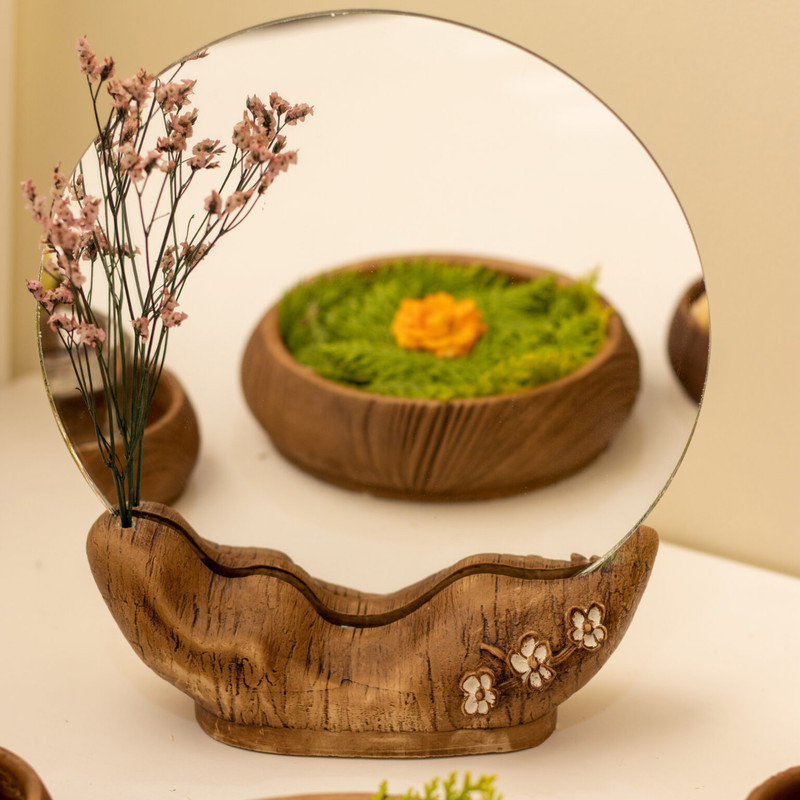 مجموعه ظروف هفت سین ۱۲ پارچه طرح چوب مدل Ch