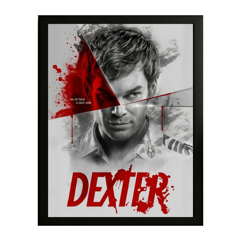 تابلو طرح دکستر Dexter کد 02 فریم مشکی