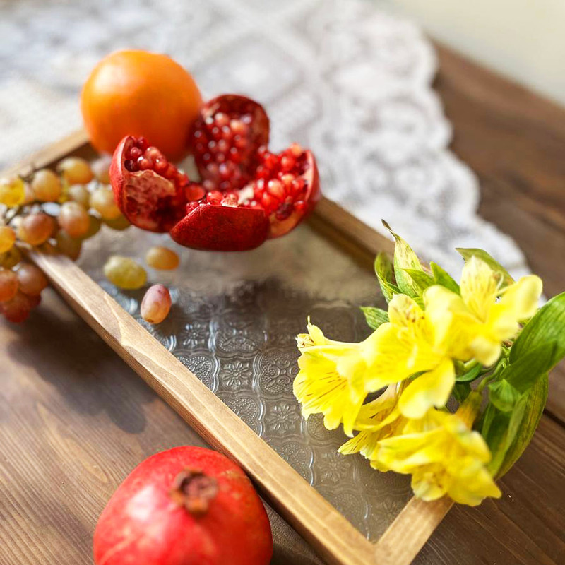 سینی بدون دسته مدل آوازه سایز 31×15 سانتی متر