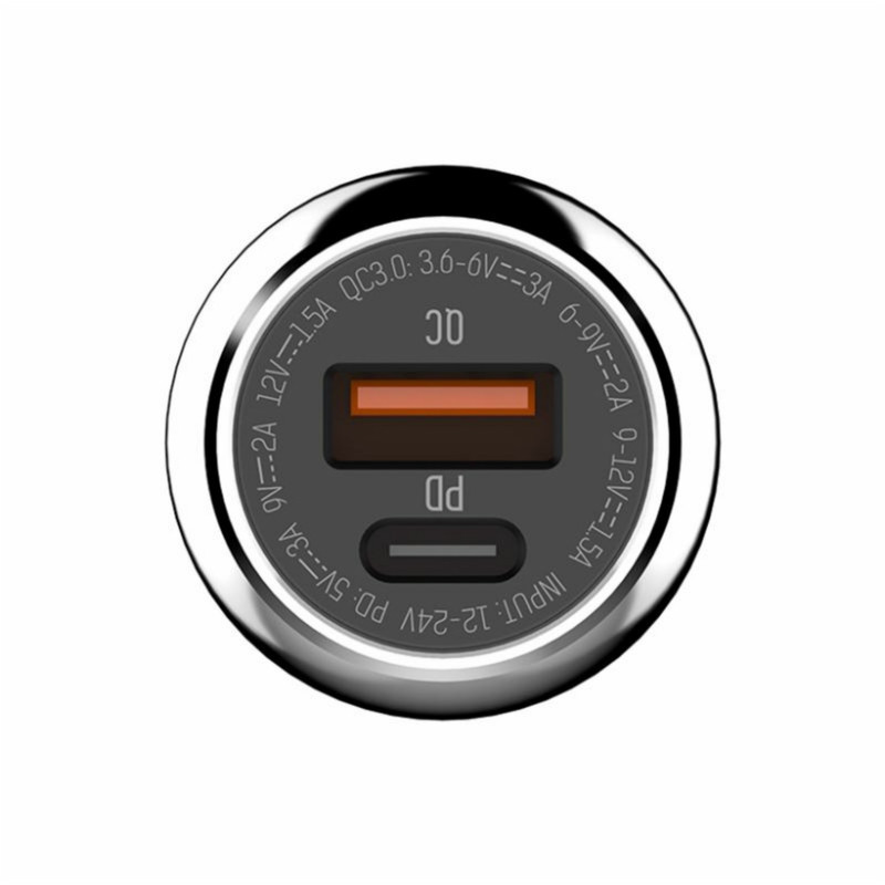 شارژر فندکی الدینیو مدل C1 به همراه کابل تبدیل USB-C