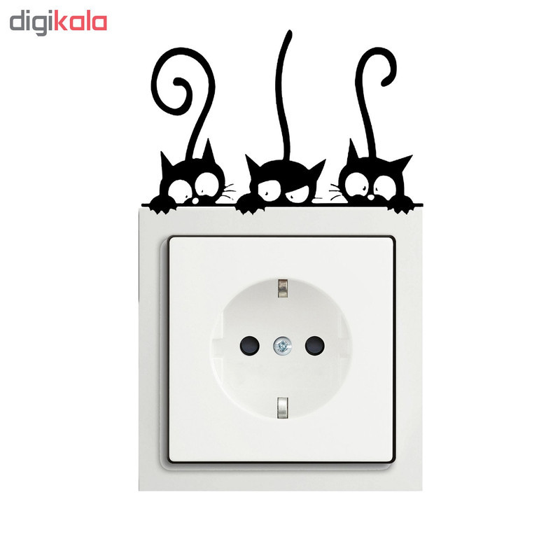 استیکر کلید پریز طرح گربه کد M10