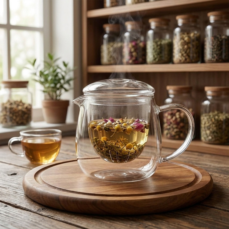 دمنوش ساز 300ml (با شعله مستقیم)مدل KINYU TEA FOR ONE TZ002