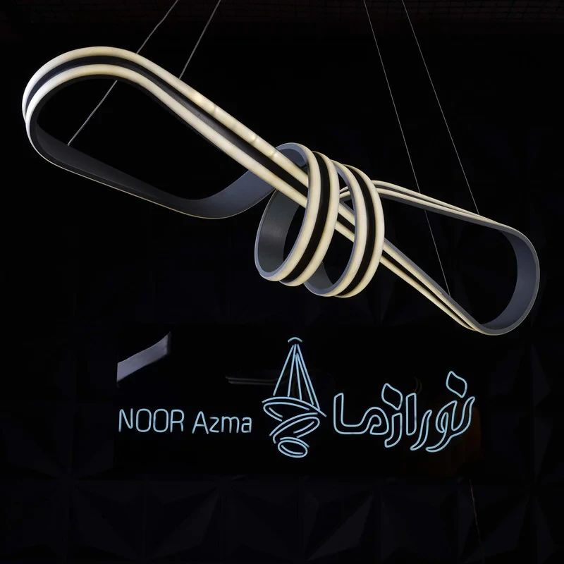 لوستر 2 شعله نور از ما رشکان مدل PARVANEH.3LINE
