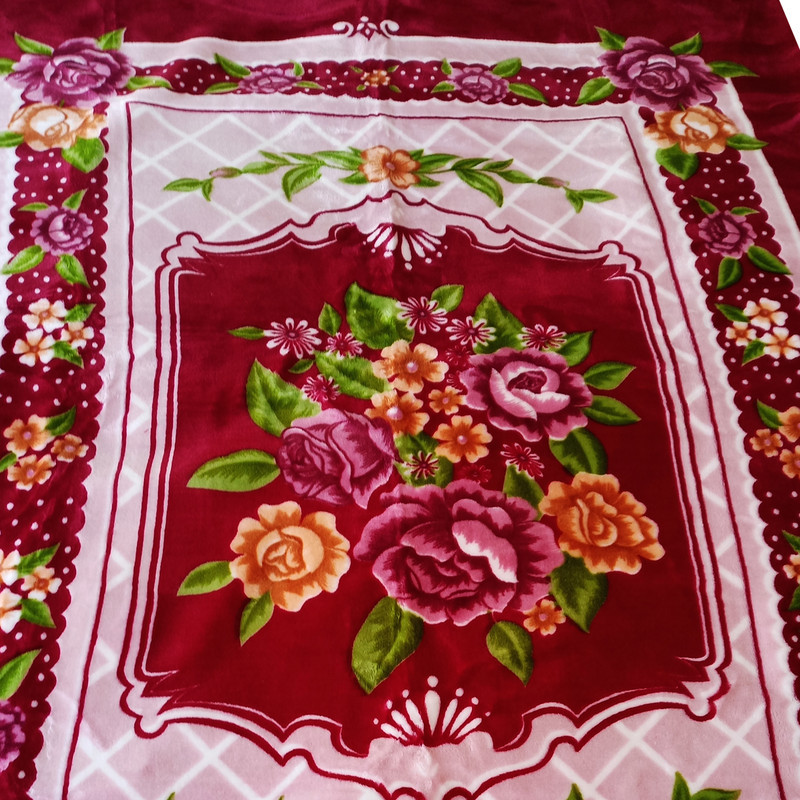 پتوی گلبافت کد 5814-CC سایز 160x220 سانتی متر