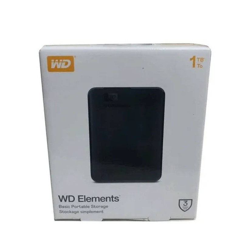 هارد اکسترنال وسترن دیجیتال مدل ELEMENTS ظرفیت یک ترابایت دارای رابط USB Type-A 3.2