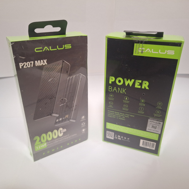 پاوربانک کالوس مدل P207 max ظرفیت 20000 میلی آمپر ساعت