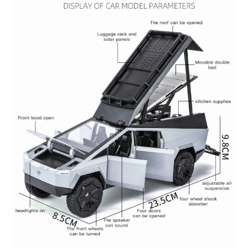 ماشین بازی مدل Tesla camping مجموعه 2 عددی